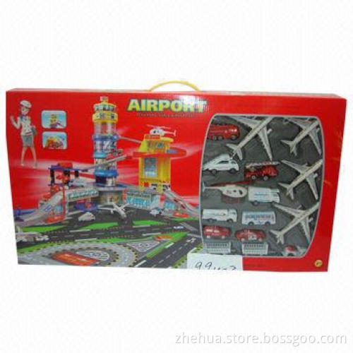 Plastic DIY building block toy aviation command building